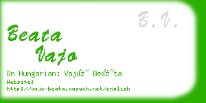beata vajo business card